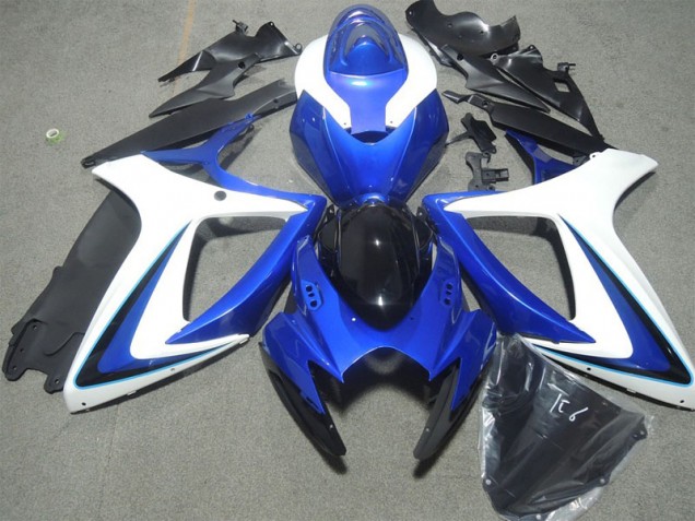 Blue White Black 2006-2007 GSXR 600 Motorcycle Fairings Blue White Black 2006-2007 GSXR 600 Motorcycle Fairings
