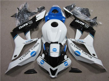 Blue White Black Konica Minolta MAPEI 2007-2008 CBR600RR Motorcycle Fairings