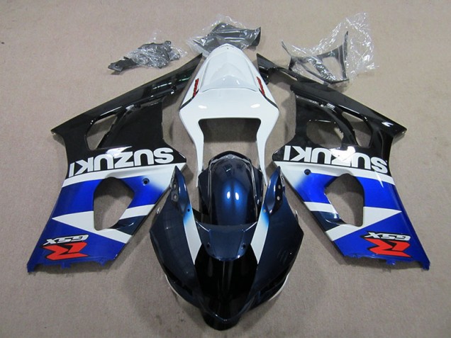 Blue White Decal 2003-2004 GSXR 1000 Motorcycle Fairing Blue White Decal 2003-2004 GSXR 1000 Motorcycle Fairing