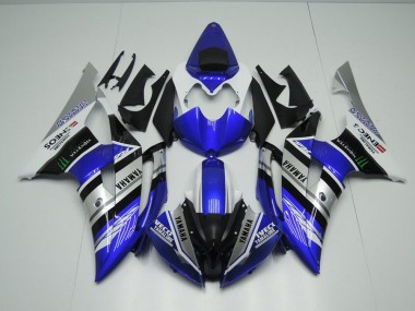 Blue White ENEOS Monster 2008-2016 YZF R6 Motorcycle Fairings