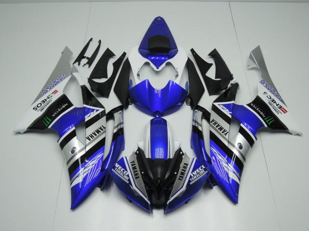 Blue White ENEOS Monster 2008-2016 YZF R6 Motorcycle Fairings Blue White ENEOS Monster 2008-2016 YZF R6 Motorcycle Fairings