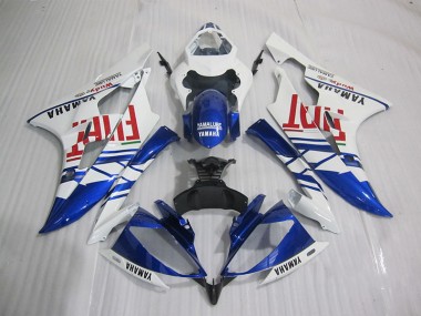 Blue White Fiat 2006-2007 YZF R6 Motorcycle Fairings
