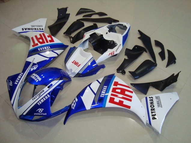 Blue White Fiat 2009-2011 YZF R1 Motorcycle Fairings Blue White Fiat 2009-2011 YZF R1 Motorcycle Fairings