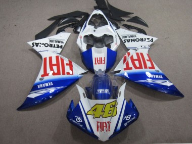 Blue White Fiat 46 2009-2011 YZF R1 Motorcycle Fairings