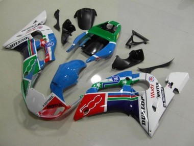 Blue White Green Red Wudy Motul Dunlop 1998-2002 YZF R6 Motorcycle Fairings
