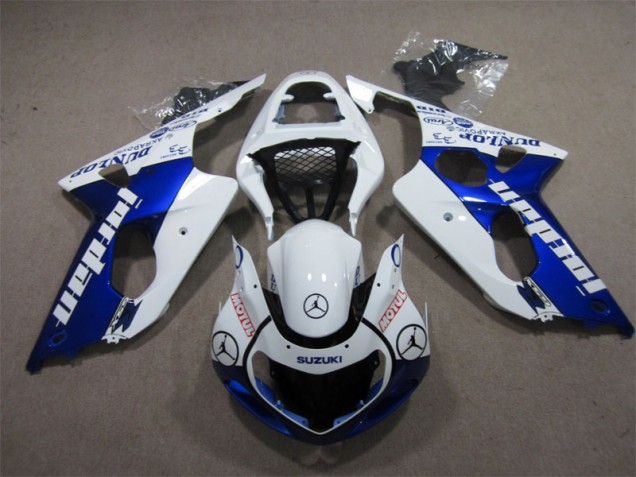 Blue White Jordan Motul 2000-2002 GSXR 1000 Motorcycle Fairings Blue White Jordan Motul 2000-2002 GSXR 1000 Motorcycle Fairings