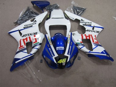 Blue White Motul Dunlop 46 2009-2011 YZF R1 Motorcycle Fairings