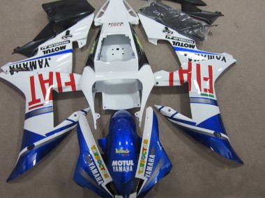 Blue White Motul Fiat 2002-2003 YZF R1 Motorcycle Fairings