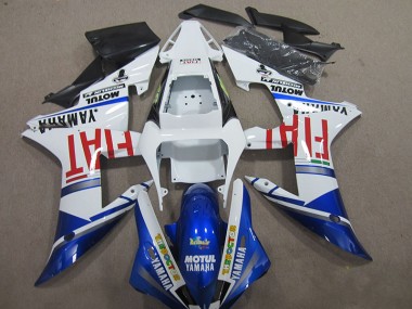 Blue White Motul Fiat 2004-2006 YZF R1 Motorcycle Fairing