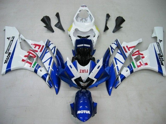 Blue White Motul Red Fiat 2006-2007 YZF R6 Motorcycle Fairings Blue White Motul Red Fiat 2006-2007 YZF R6 Motorcycle Fairings
