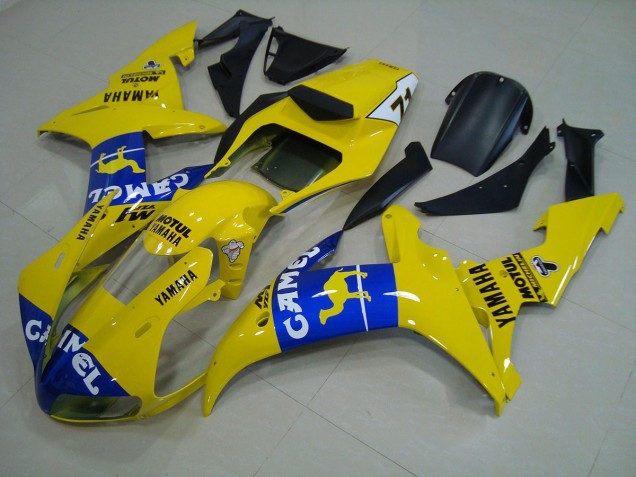 Blue Yellow 2002-2003 YZF R1 Motorcycle Fairings Blue Yellow 2002-2003 YZF R1 Motorcycle Fairings