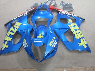 Blue Yellow Rizla 2003-2004 GSXR 1000 Motorcycle Fairings