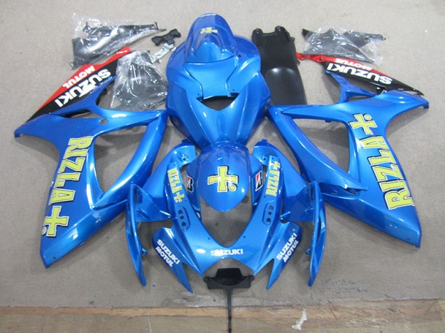 Blue Yellow Rizla 2006-2007 GSXR 750 Motorcycle Fairing Blue Yellow Rizla 2006-2007 GSXR 750 Motorcycle Fairing