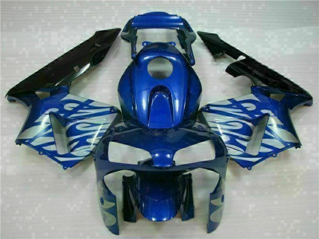 Blue with Silver Flame 2003-2004 CBR600RR Motorcycle Fairings Blue with Silver Flame 2003-2004 CBR600RR Motorcycle Fairings