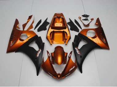 Brown and Matte Black 2003-2005 YZF R6 Motorcycle Fairings