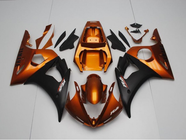 Brown and Matte Black 2003-2005 YZF R6 Motorcycle Fairings Brown and Matte Black 2003-2005 YZF R6 Motorcycle Fairings