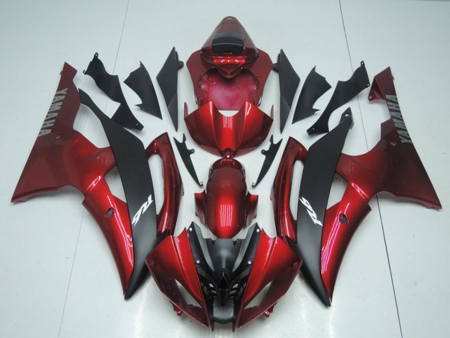 Candy Red and Black 2008-2016 YZF R6 Motorcycle Fairings Candy Red and Black 2008-2016 YZF R6 Motorcycle Fairings