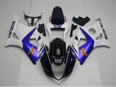 Dark Blue Front and Blue 2003-2004 GSXR 1000 Motorcycle Fairings