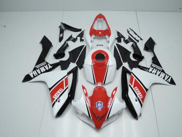 Factory Red White 2007-2008 YZF R1 Motorcycle Fairings Factory Red White 2007-2008 YZF R1 Motorcycle Fairings