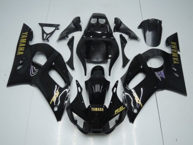 Glossy Black Gold Sticker 1998-2002 YZF R6 Motorcycle Fairings