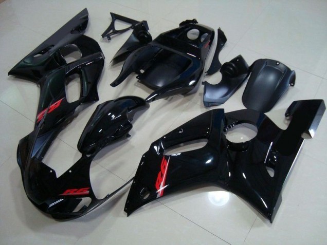 Glossy Black Red Decals 1998-2002 YZF R6 Motorcycle Fairings Glossy Black Red Decals 1998-2002 YZF R6 Motorcycle Fairings