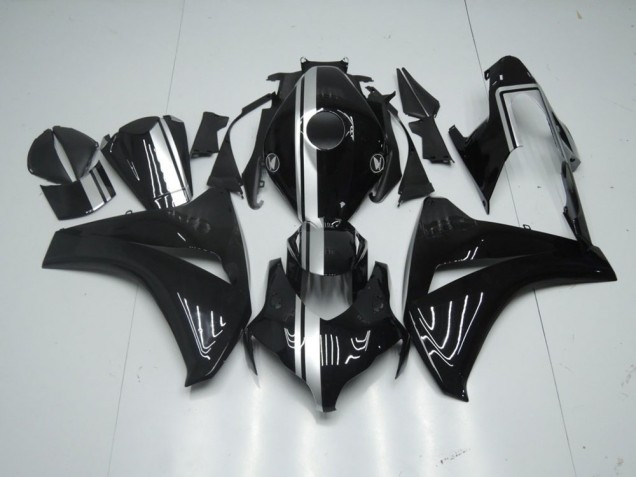 Glossy Black with Silver Stripe 2008-2011 CBR1000RR Motorcycle Fairings Glossy Black with Silver Stripe 2008-2011 CBR1000RR Motorcycle Fairings