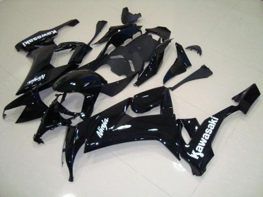 Glossy Black with White Sticker 2008-2010 ZX10R Motorcycle Fairings