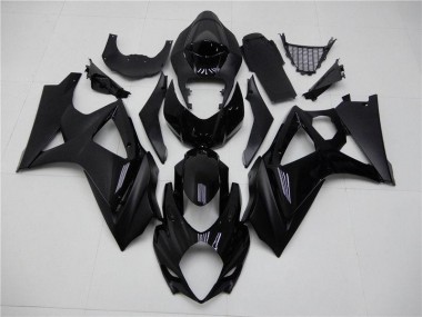 Glossy Matte Black 2007-2008 GSXR 1000 Motorcycle Fairings