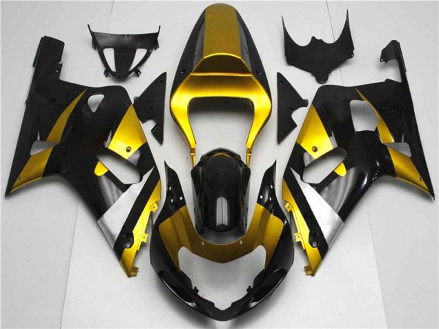 Gold Black 2001-2003 GSXR 600/750 Motorcycle Fairings Gold Black 2001-2003 GSXR 600/750 Motorcycle Fairings
