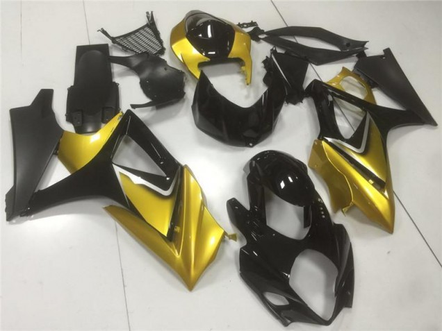 Gold Black 2007-2008 GSXR 1000 Motorcycle Fairing Gold Black 2007-2008 GSXR 1000 Motorcycle Fairing