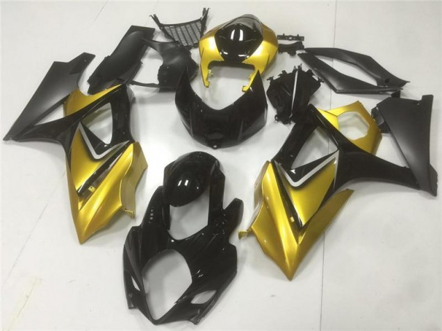 Gold Black 2007-2008 GSXR 1000 Motorcycle Fairing Gold Black 2007-2008 GSXR 1000 Motorcycle Fairing
