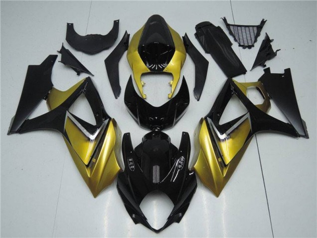Gold Black 2007-2008 GSXR 1000 Motorcycle Fairing Gold Black 2007-2008 GSXR 1000 Motorcycle Fairing