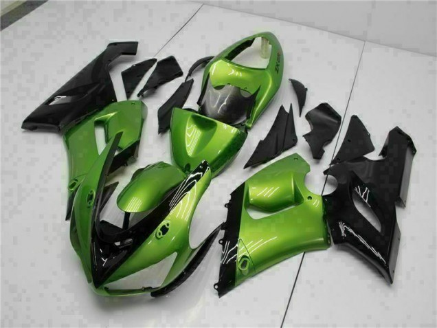 Green 2005-2006 ZX6R Motorcycle Fairing Kits & Plastic Green 2005-2006 ZX6R Motorcycle Fairing Kits & Plastic