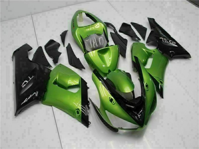 Green 2005-2006 ZX6R Motorcycle Fairing Kits & Plastic Green 2005-2006 ZX6R Motorcycle Fairing Kits & Plastic