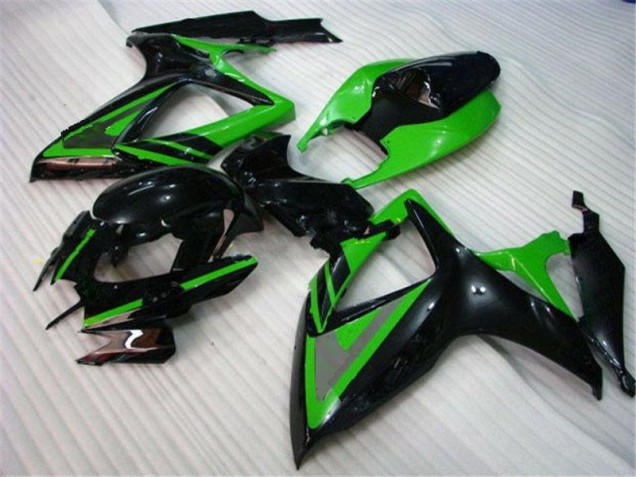 Green Black 2006-2007 GSXR 600/750 Motorcycle Fairings Green Black 2006-2007 GSXR 600/750 Motorcycle Fairings