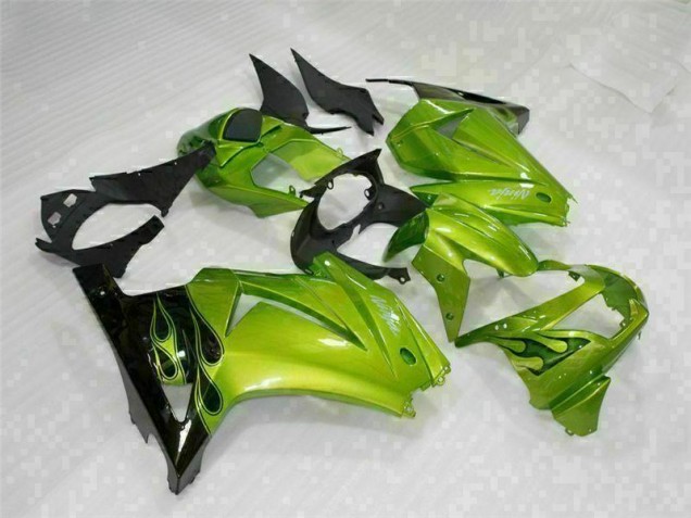 Green Black 2008-2012 EX250 Motorcycle Fairings Green Black 2008-2012 EX250 Motorcycle Fairings