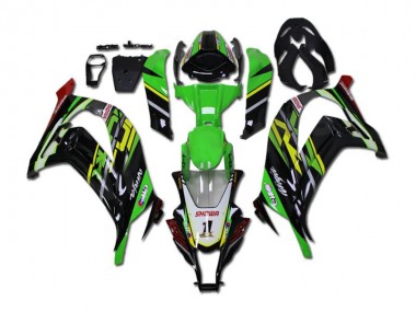 Green Black 2011-2015 ZX10R Full Motorcycle Fairing Kits