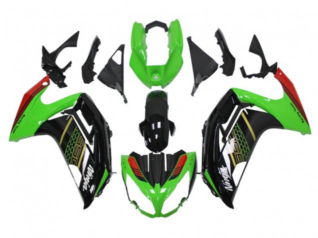Green Black 2012-2016 EX650 Motorcycle Fairings Green Black 2012-2016 EX650 Motorcycle Fairings