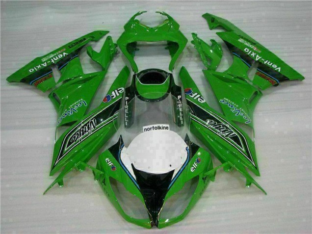Green Black LeoVince 2009-2012 ZX6R Motorcycle Fairings Green Black LeoVince 2009-2012 ZX6R Motorcycle Fairings