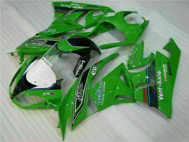 Green Black LeoVince 2009-2012 ZX6R Motorcycle Fairings Green Black LeoVince 2009-2012 ZX6R Motorcycle Fairings