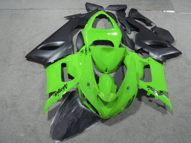 Green Black Ninja 636 2005-2006 ZX6R Motorcycle Fairings Green Black Ninja 636 2005-2006 ZX6R Motorcycle Fairings
