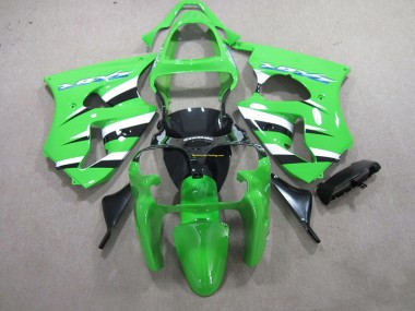 Green Black White 2000-2002 ZX6R Motorcycle Fairing