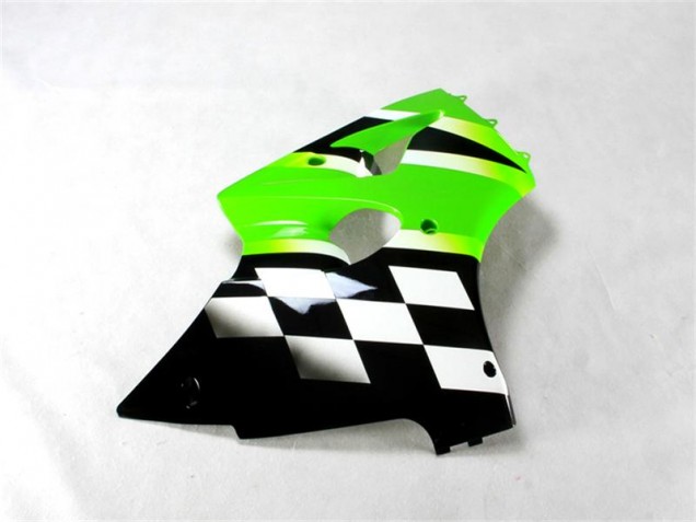 Green Black White 2000-2002 ZX6R Motorcycle Fairings Green Black White 2000-2002 ZX6R Motorcycle Fairings