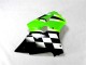 Green Black White 2000-2002 ZX6R Motorcycle Fairings Green Black White 2000-2002 ZX6R Motorcycle Fairings