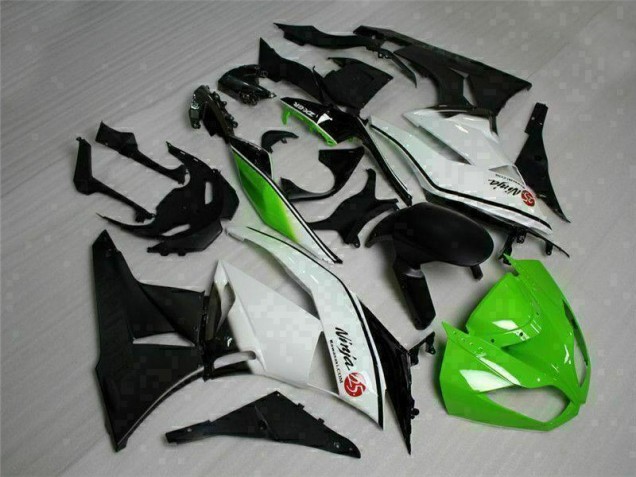 Green Black White 25 2009-2012 ZX6R Motorcycle Fairings Green Black White 25 2009-2012 ZX6R Motorcycle Fairings
