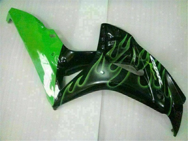 Green Flame Black 2006-2007 CBR1000RR Motorcycle Fairings Green Flame Black 2006-2007 CBR1000RR Motorcycle Fairings