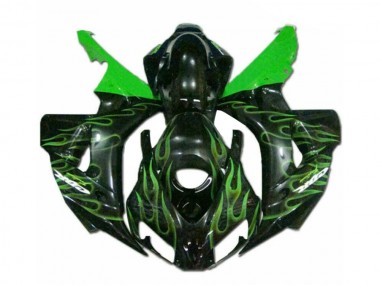 Green Flame Black 2006-2007 CBR1000RR Motorcycle Fairings