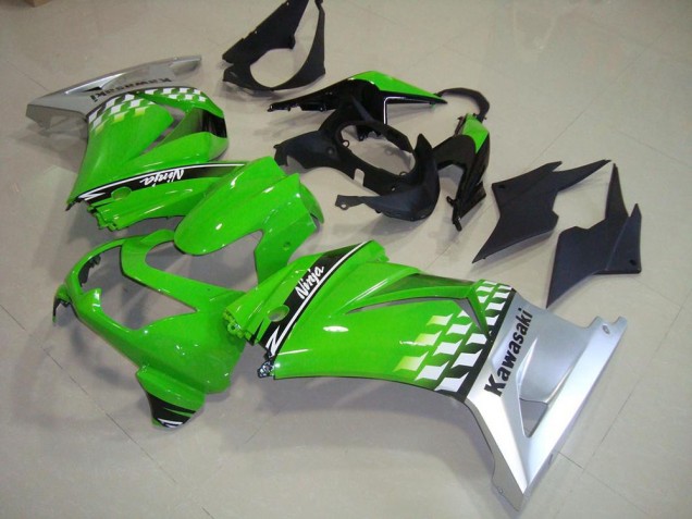 Green Silver 2008-2012 ZX250R Motorcycle Fairings Green Silver 2008-2012 ZX250R Motorcycle Fairings