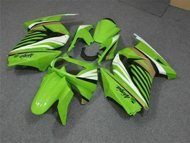 Green White Black Ninja 2008-2012 EX250 Motorcycle Fairings Green White Black Ninja 2008-2012 EX250 Motorcycle Fairings