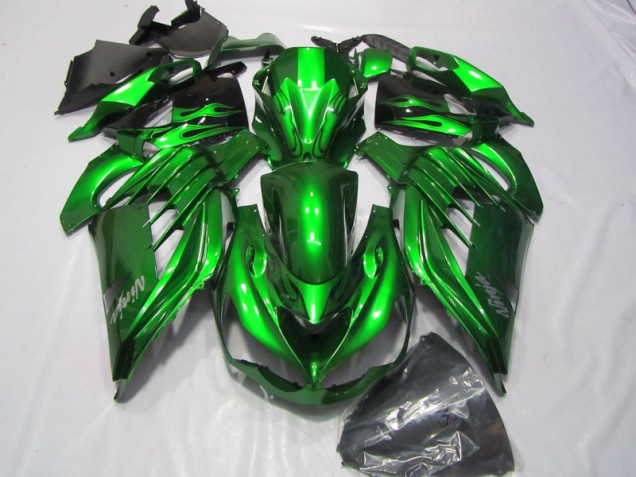 Green White Ninja Decal 2012-2021 ZX14R ZZR1400 Motorcycle Fairings Green White Ninja Decal 2012-2021 ZX14R ZZR1400 Motorcycle Fairings